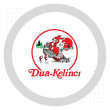 Logo of 'Dua Kelinci' featuring two red rabbits, a green tree, and peanuts.